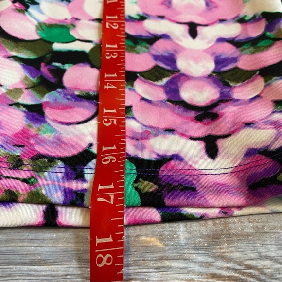 L’Amour Nanette Lepore Watercolor Polka Dot Stretchy Mini Pencil Skirt Sz M - Picture 8 of 8